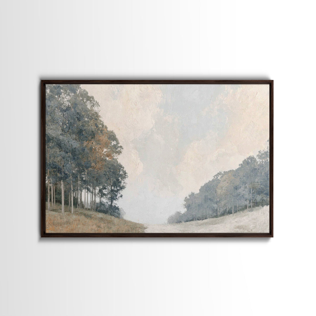 Quiet Hillside Grace | Framed Canvas Print | Christian Art Work | Subtle Christian Art | Christian Wall Art | Christian Art Canvas | Large