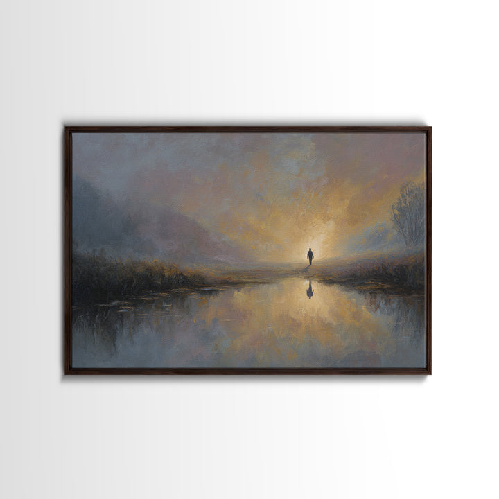 Steps Of Faith, Framed Canvas Print, Christian Wall Art, Christian Art Canvas, Modern Christian Painting, Christian Gift Ideas, Large Chris