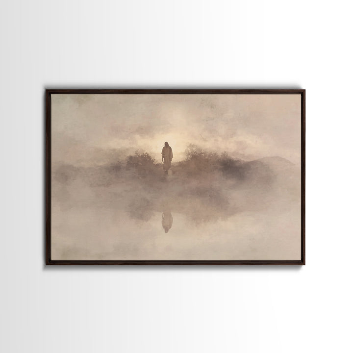 Dawn Of Hope | Framed Canvas Print | Christian Art Canvas | Christian Wall Art | Subtle Christian Art | Jesus Painting | Christian Decor
