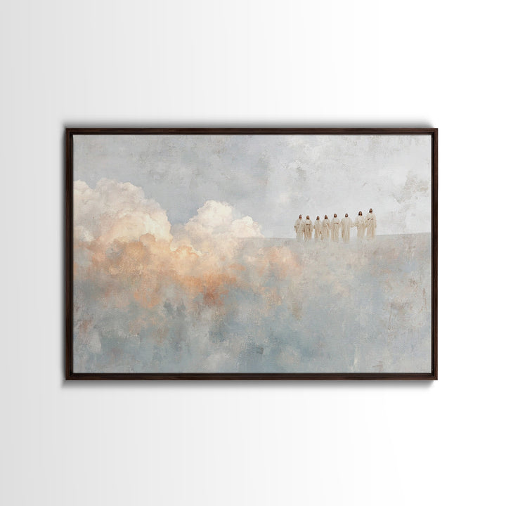 Clouds Of Majesty – Framed Canvas Print – Christian Art Canvas – Jesus Painting – Christian Wall Art – Subtle Christian Art – Large Christi
