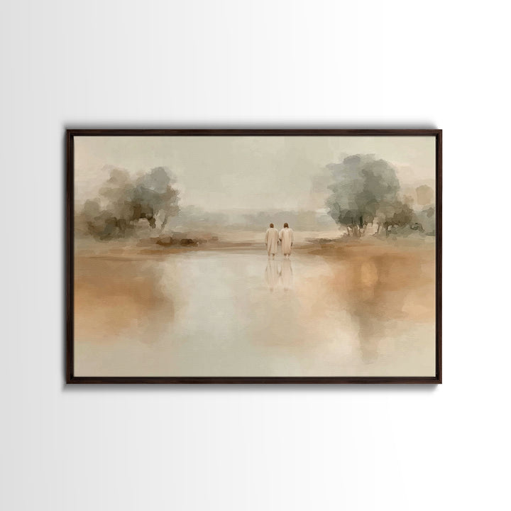 Walk Of Grace – Framed Canvas Print – Christian Art Canvas – Jesus Painting – Christian Wall Art – Subtle Christian Art – Christian Decorat