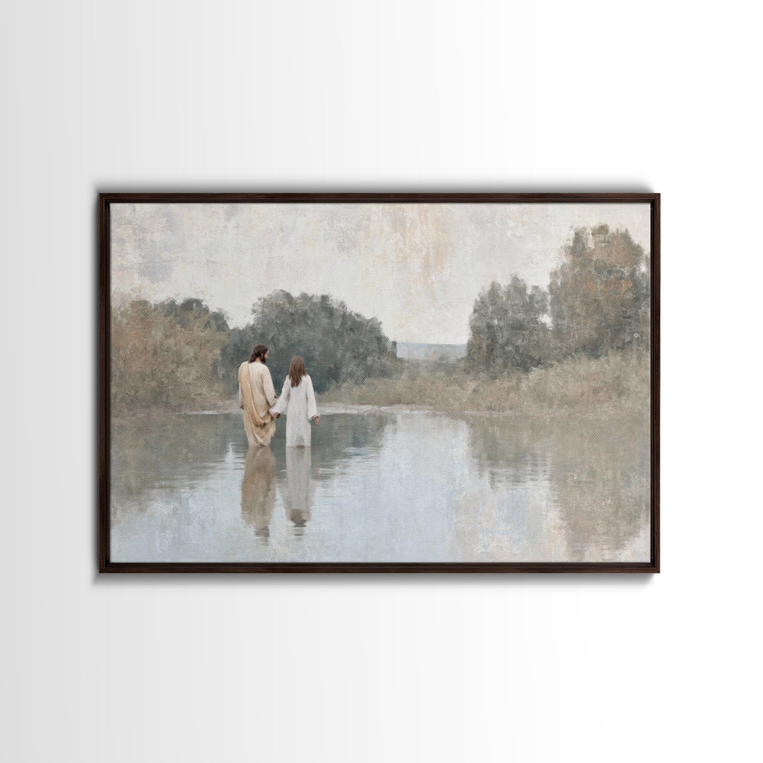 Guiding Light Path – Framed Canvas Print – Christian Wall Art – Christian Art Canvas – Subtle Christian Art – Jesus Painting – Christian De