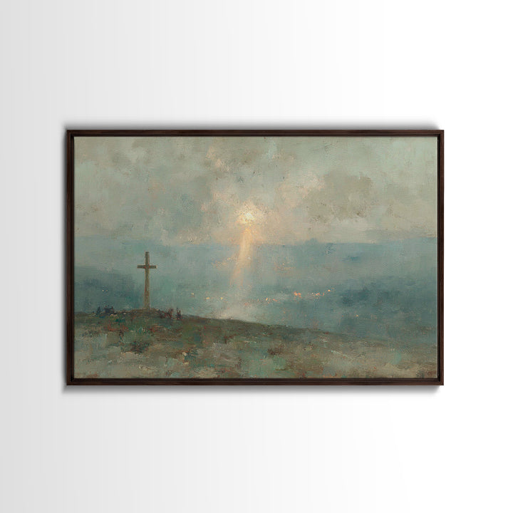 Twofold Grace – Framed Canvas Print – Jesus Painting – Christian Art Canvas – Modern Christian Art – Christian Wall Art – Christian Gift Id