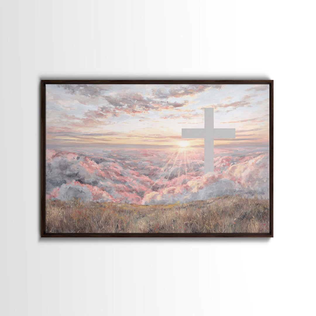 Horizon Of Hope – Framed Canvas Print – Christian Art Canvas – Christian Wall Art – Subtle Christian Art – Christian Gift – Christian Paint