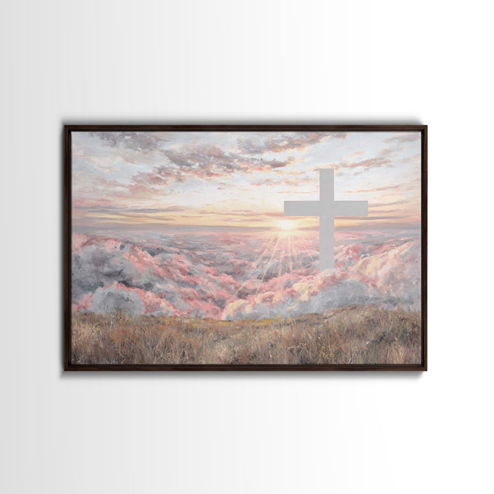 Horizon Of Hope – Framed Canvas Print – Christian Art Canvas – Christian Wall Art – Subtle Christian Art – Christian Gift – Christian Paint