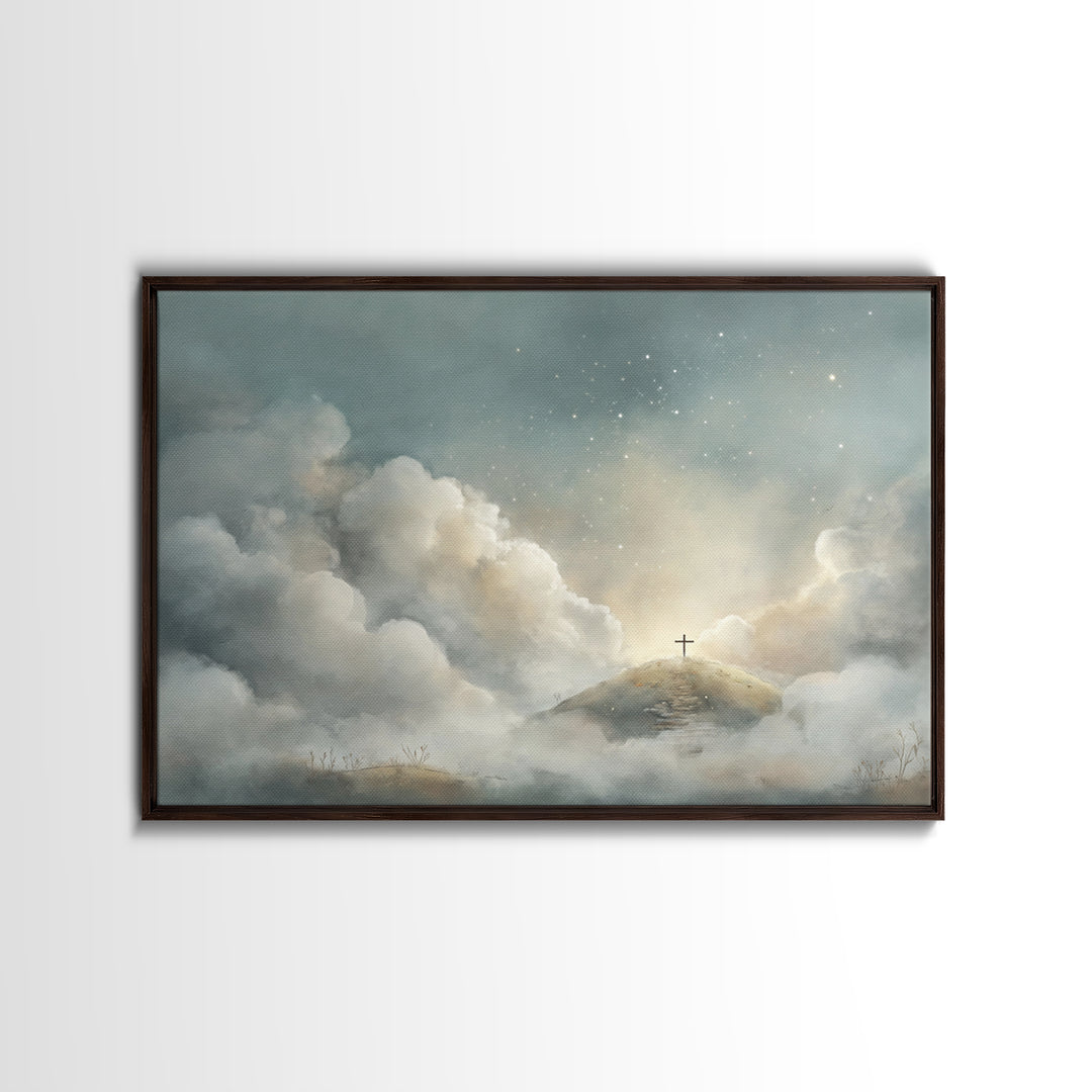 Heavenbound Promise – Framed Canvas Print – Christian Wall Art – Christian Art Canvas – Large Christian Art – Subtle Christian Art – Christ