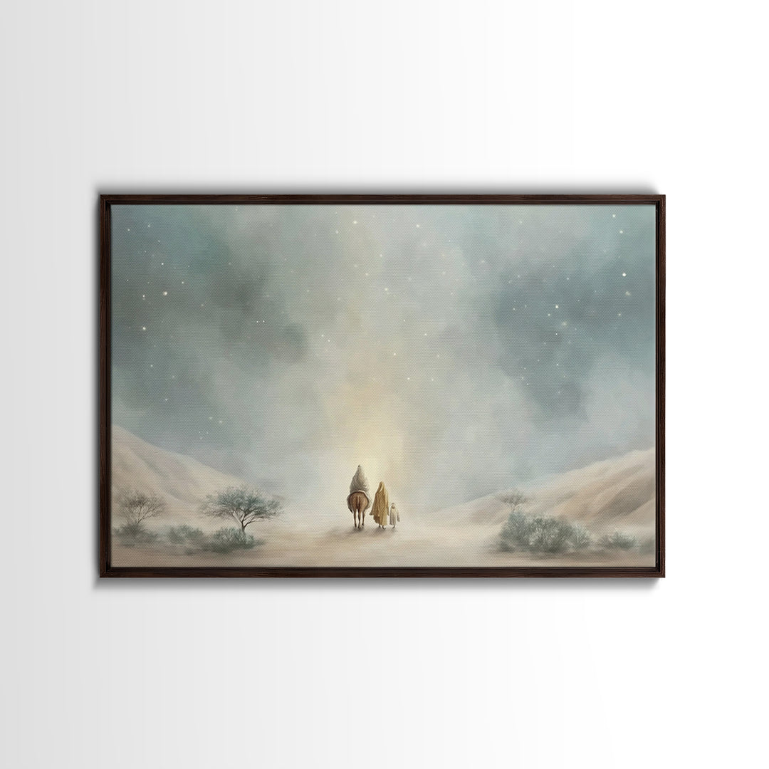 Guided By Light, Framed Canvas Print, Christian Wall Art, Christian Art Print, Subtle Christian Art, Christian Art Canvas