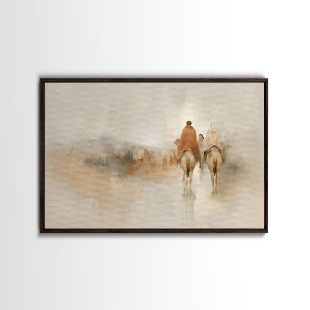 Soft Journey Home | Framed Canvas Print | Christian Art Painting | Christian Wall Art | Abstract Christian Art | Christian Art Print