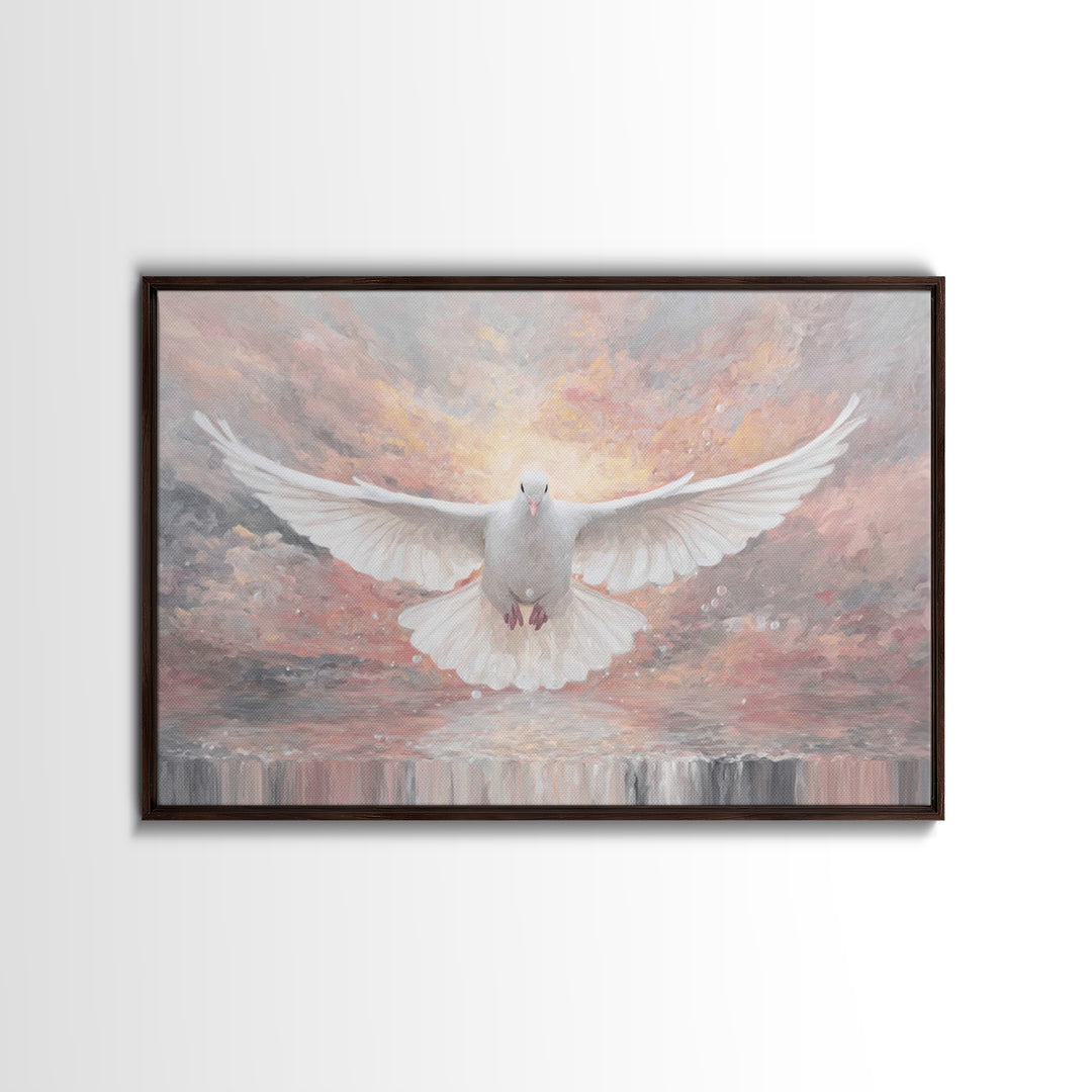 Dawn Of Grace, Framed Canvas Print, Christian Wall Art, Christian Art Canvas, Christian Christmas Art, Christmas Canvas Wall Art, Jesus Pai
