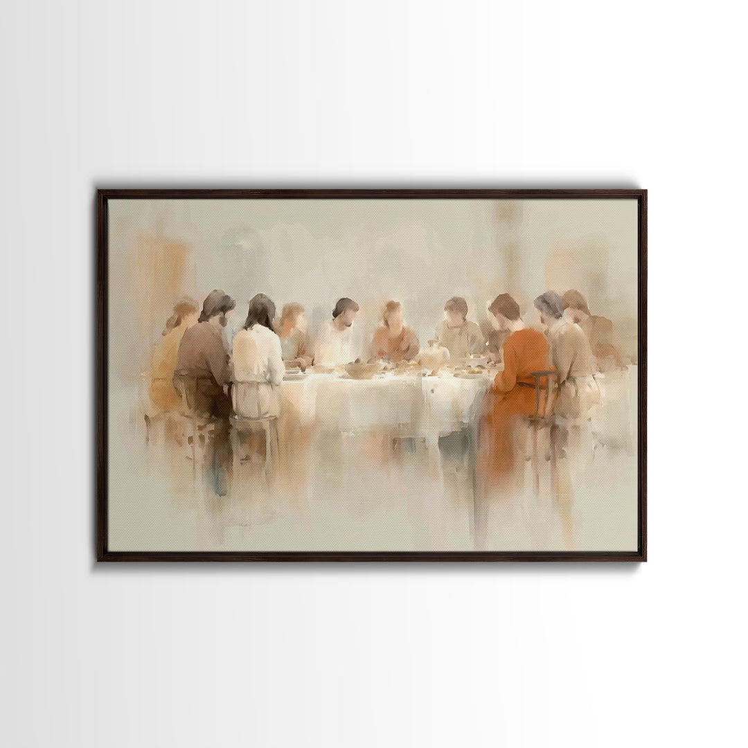 Silent Ascension – Framed Canvas Print – Christian Art – Christian Painting – Christian Wall Art – Minimalist Christian Art – Christian Can