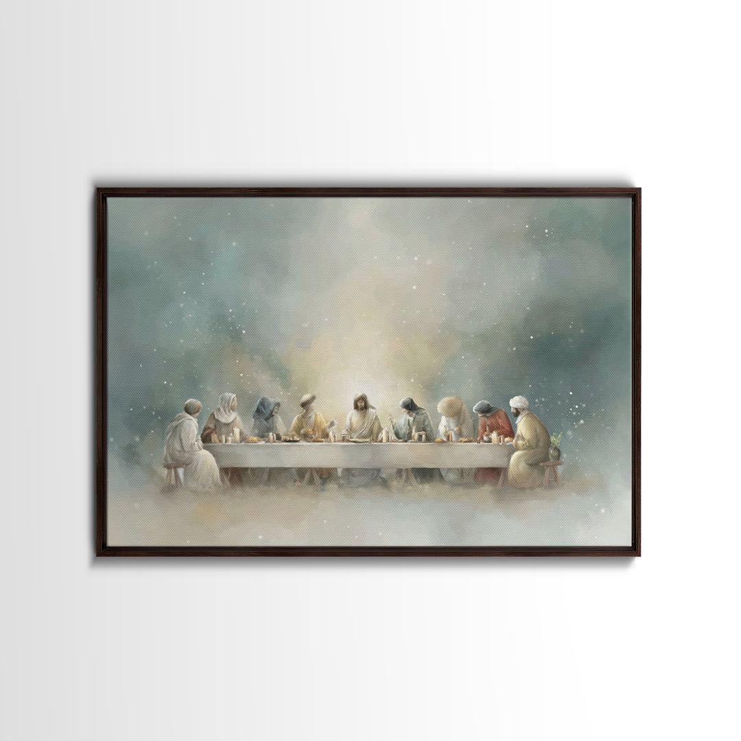 Sacred Communion | Framed Canvas Print | Christian Art Canvas | Christian Wall Art | Christian Art Work | Christian Gift | Christmas Art