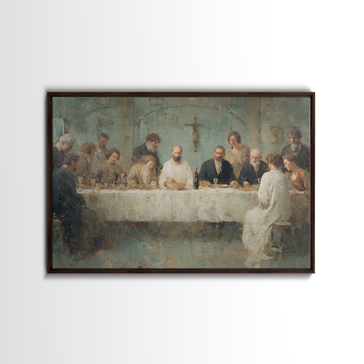 Holy Gathering, Framed Canvas Print, Christian Wall Art, Christian Art Canvas, Christian Art, Christmas Art, Christian Decor For Home