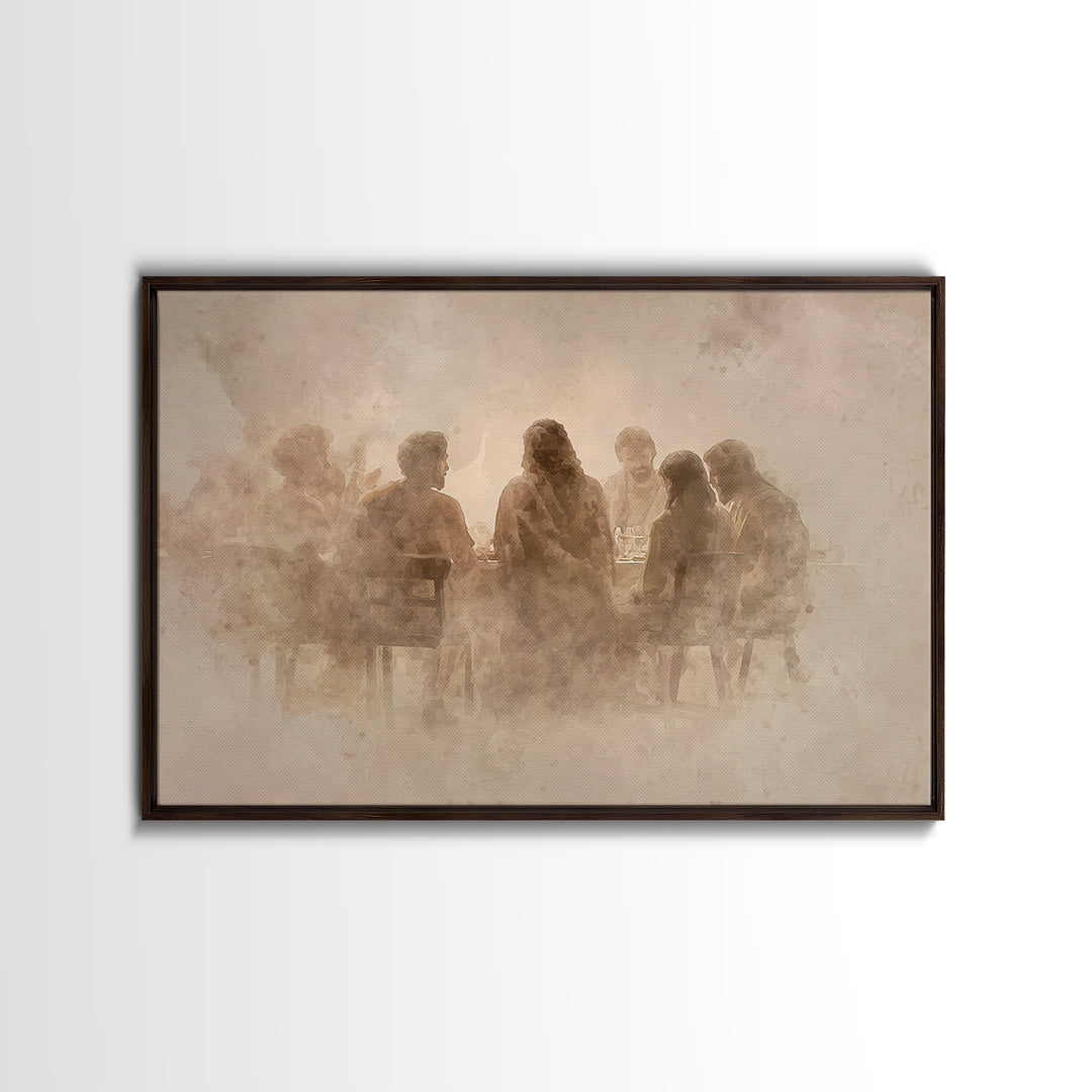 Sacred Fellowship - Framed Canvas Print - Christian Art Canvas - Christian Wall Art - Jesus Painting - Large Christian Art - Christian Chri