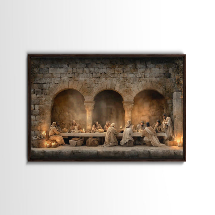 Holy Evening Light - Framed Canvas Print - Christian Wall Art - Christian Art Canvas - Jesus Painting - Vintage Christian Art - Christian D