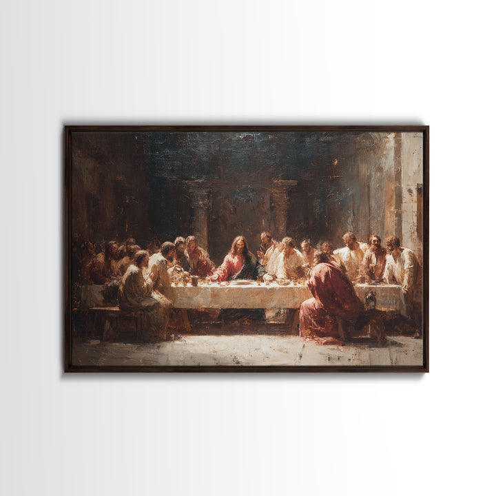 Sacred Gathering, Framed Canvas Print, Christian Paintings, Large Jesus Painting, Christian Art Canvas, Vintage Christian Art, Christian Wa