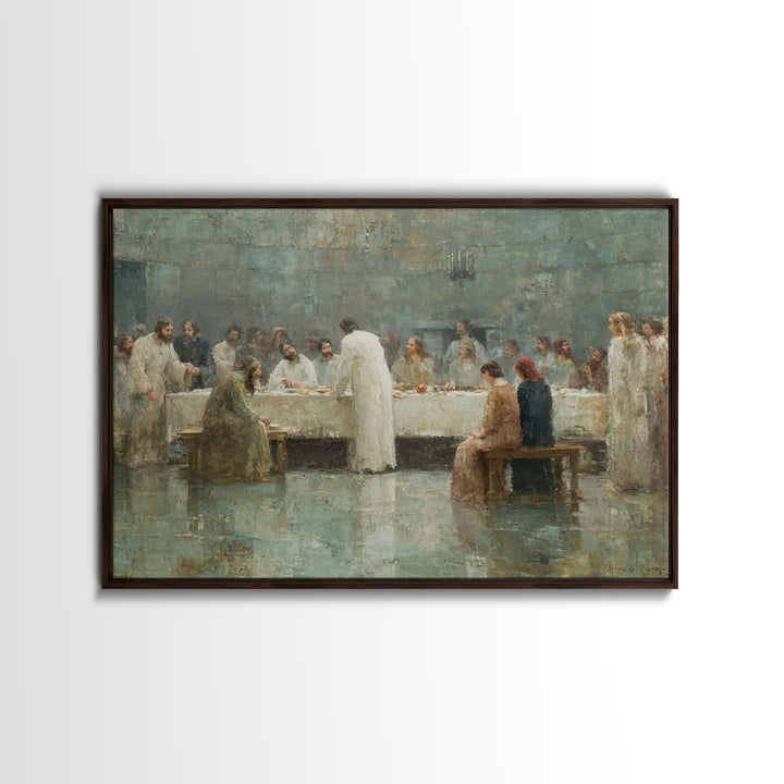 Radiant Last Supper – Framed Canvas Print – Christian Art Canvas – Jesus Painting – Christian Wall Art – Moody Christian Art – Christmas Wa