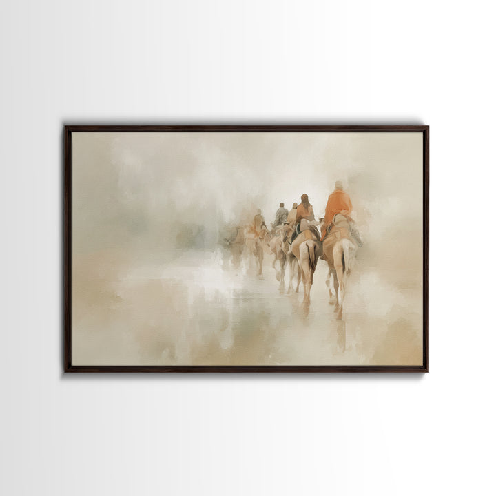 Starlit Pilgrimage – Framed Canvas Print – Christian Decor – Christmas Art – Christian Art Canvas – Jesus Painting – Christian Christmas Ar