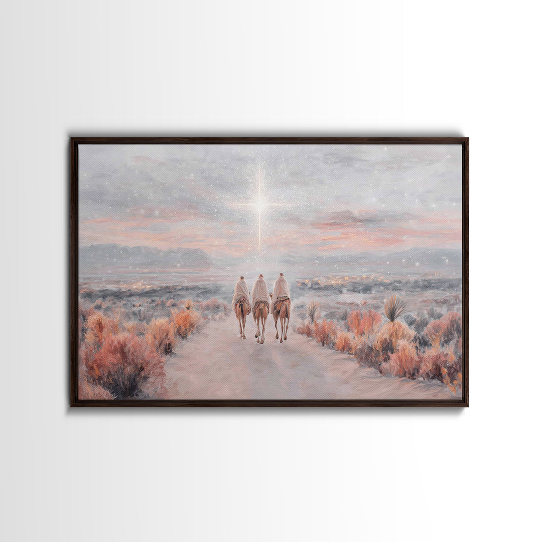 Bethlehem Road | Framed Canvas Print | Christian Art Canvas | Christmas Wall Art | Christian Christmas Art | Christian Art Work | Jesus Pai