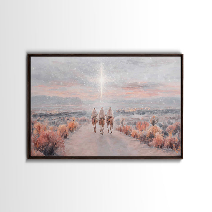 Bethlehem Road | Framed Canvas Print | Christian Art Canvas | Christmas Wall Art | Christian Christmas Art | Christian Art Work | Jesus Pai