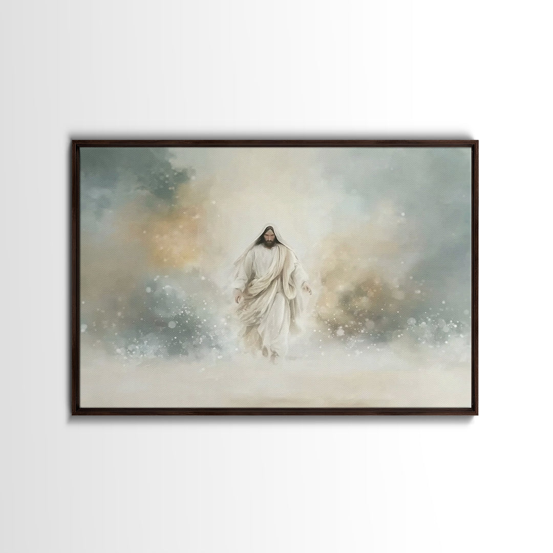 Heavenly Dawn | Framed Canvas Print | Christian Art Canvas | Jesus Painting | Christian Wall Art | Christian Christmas Art | Christian Deco