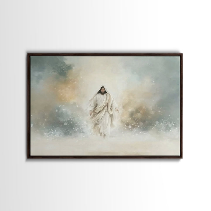 Heavenly Dawn | Framed Canvas Print | Christian Art Canvas | Jesus Painting | Christian Wall Art | Christian Christmas Art | Christian Deco