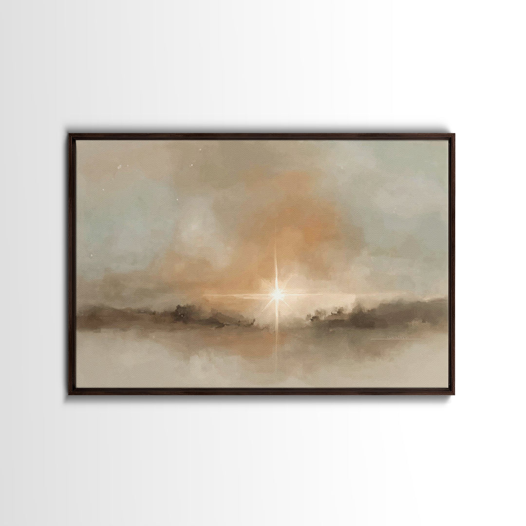 Holy Radiance | Framed Canvas Print | Christian Wall Art | Christian Art Canvas | Christmas Art | Jesus Painting | Christian Home Decor
