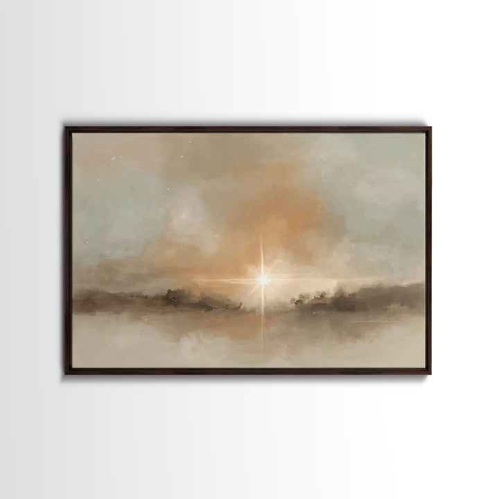 Holy Radiance | Framed Canvas Print | Christian Wall Art | Christian Art Canvas | Christmas Art | Jesus Painting | Christian Home Decor