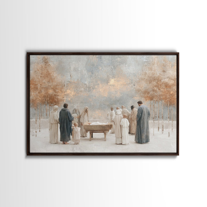 Golden Dawn – Framed Canvas Print – Christian Art Canvas – Christmas Art – Christian Gift – Jesus Painting – Christian Wall Art