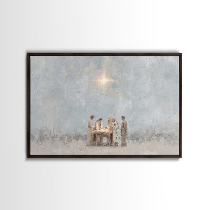 Divine Stillness – Framed Canvas Print – Christian Gift – Christian Art Canvas – Jesus Painting – Christmas Art – Christian Wall Art