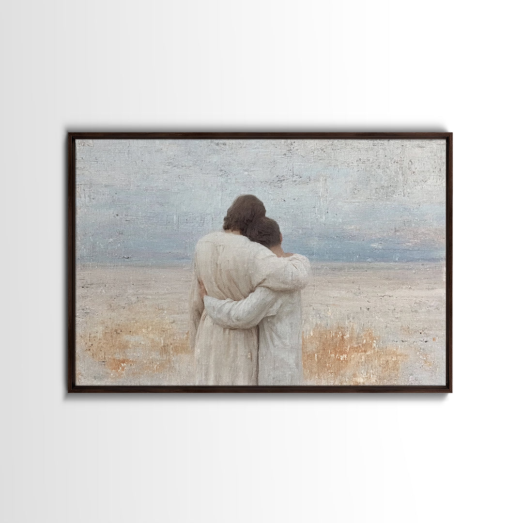 Quiet Restoration – Framed Canvas Print – Christian Wall Art – Christian Art Canvas – Subtle Christian Art – Modern Christian Painting – Ch