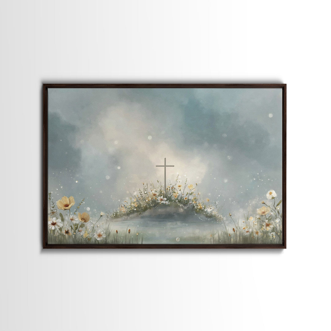 Dawn Of Grace – Framed Canvas Print – Christian Wall Art – Christian Art Canvas – Jesus Painting – Christian Decor – Christmas Art