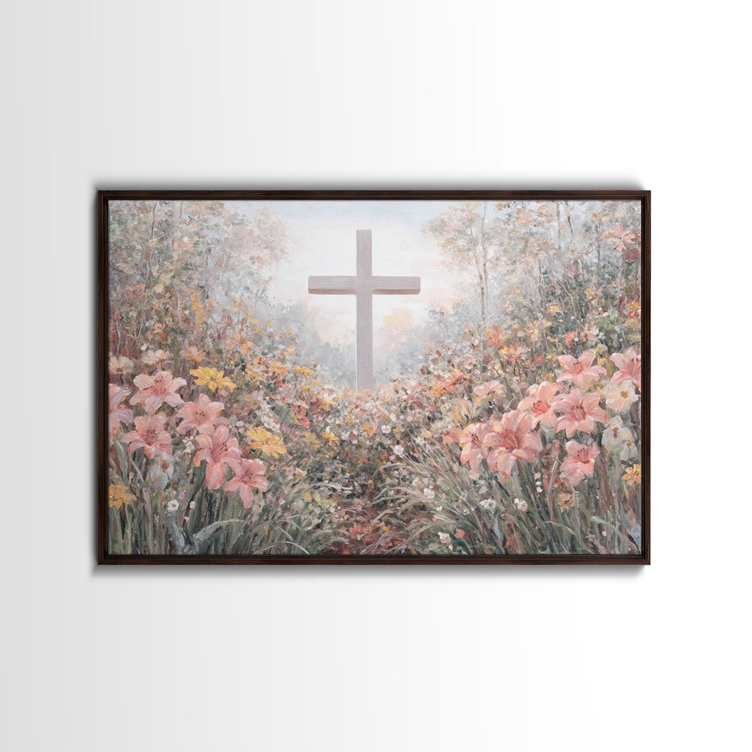Garden Of Hope | Framed Canvas Print | Christian Art Canvas | Christian Wall Art | Jesus Christmas Art | Christian Gift Ideas | Modern Chri
