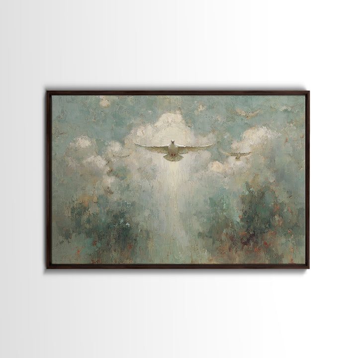Spirit Of Peace | Framed Canvas Print | Christian Wall Art | Christian Art Canvas | Christian Painting | Christian Christmas Art | Christia