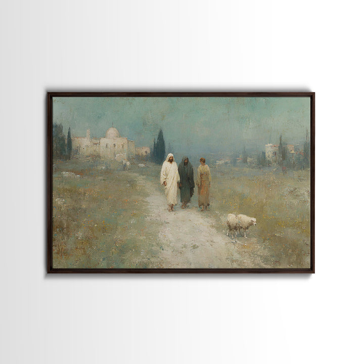 Sacred Pathway – Framed Canvas Print – Christian Art – Christian Wall Art – Jesus Painting – Modern Christian Art – Christian Christmas Dec