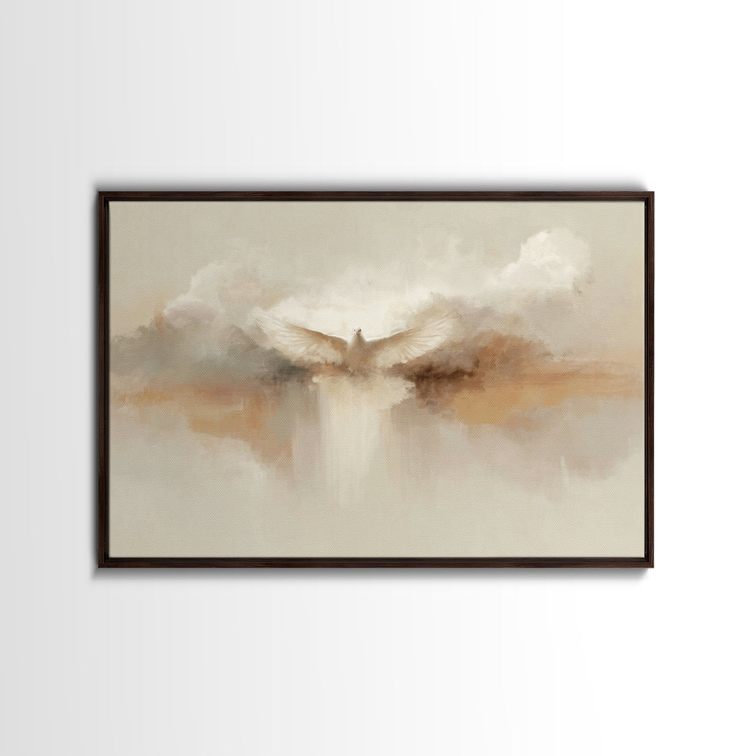 Divine Ascension, Framed Canvas Print, Christian Wall Art, Christian Art Canvas, Jesus Painting, Christmas Art, Christian Gift