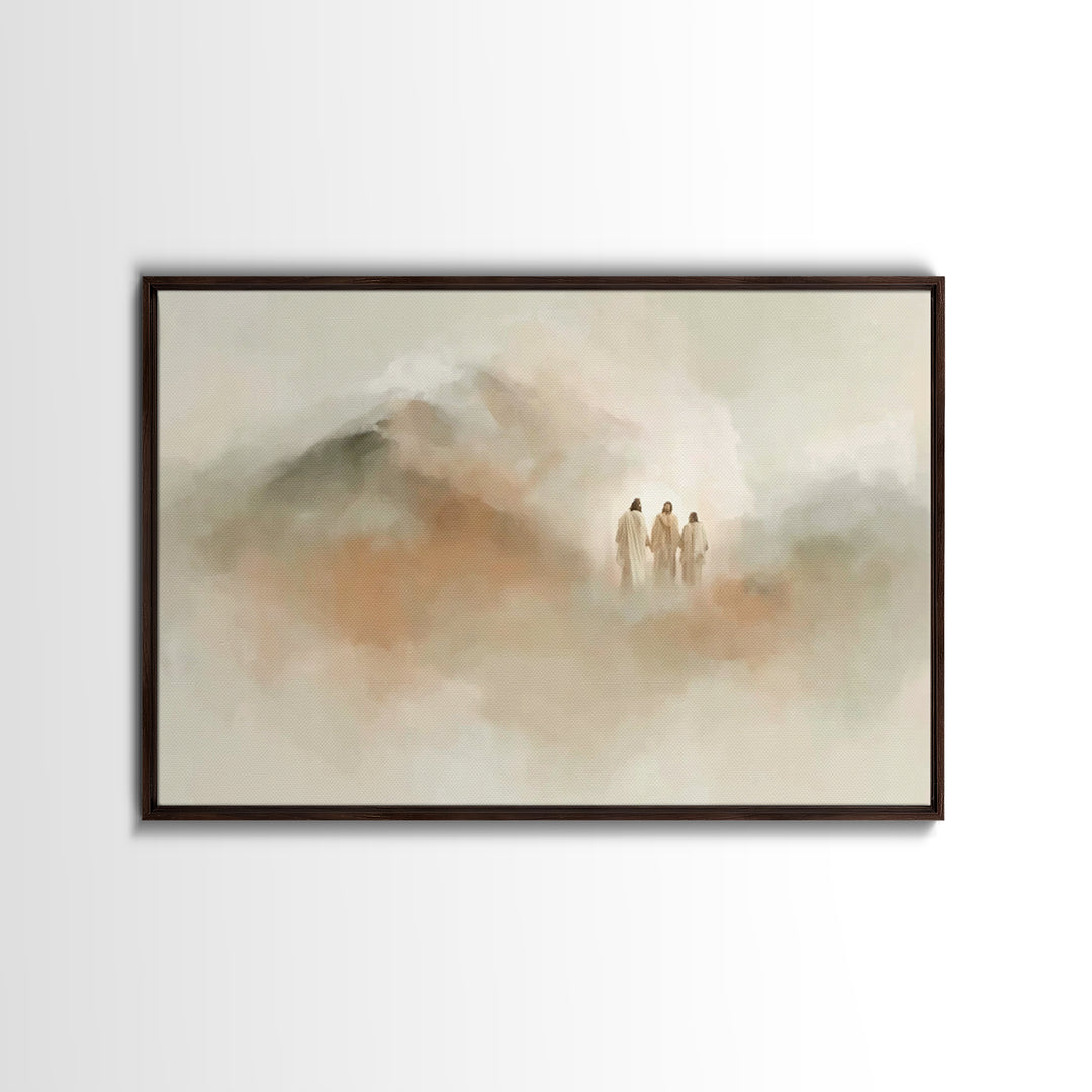 Cloudborne Gathering, Framed Canvas Print, Christian Art Canvas, Modern Christian Art, Christian Wall Art, Jesus Painting, Christian Decora