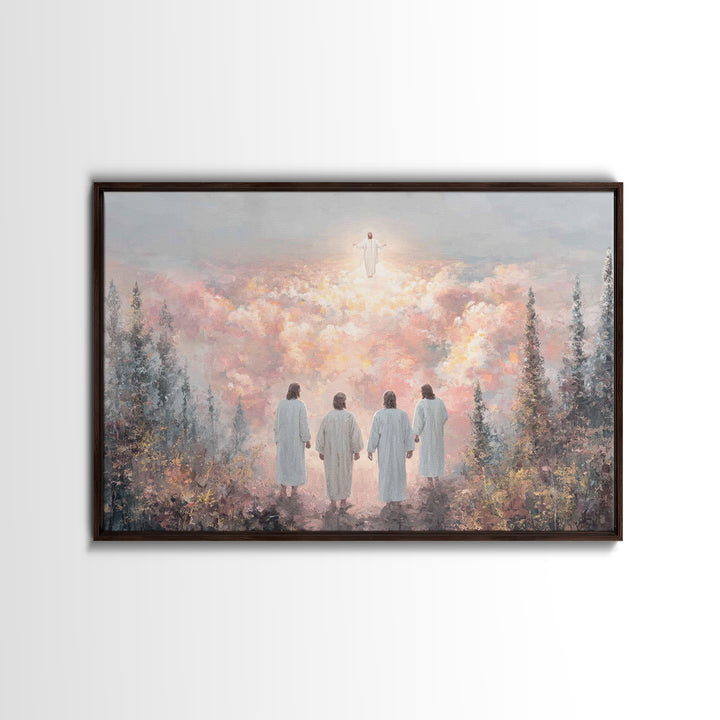 Ascension Wonder | Framed Canvas Print | Christian Art Work | Christian Art Canvas | Modern Christian Art | Jesus Painting | Christian Wall