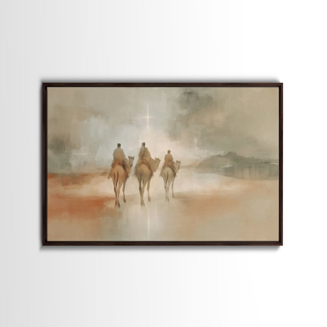 Threefold Star Path – Framed Canvas Print – Christmas Art – Christian Wall Art – Christian Art Canvas – Christian Christmas Art – Jesus Pai