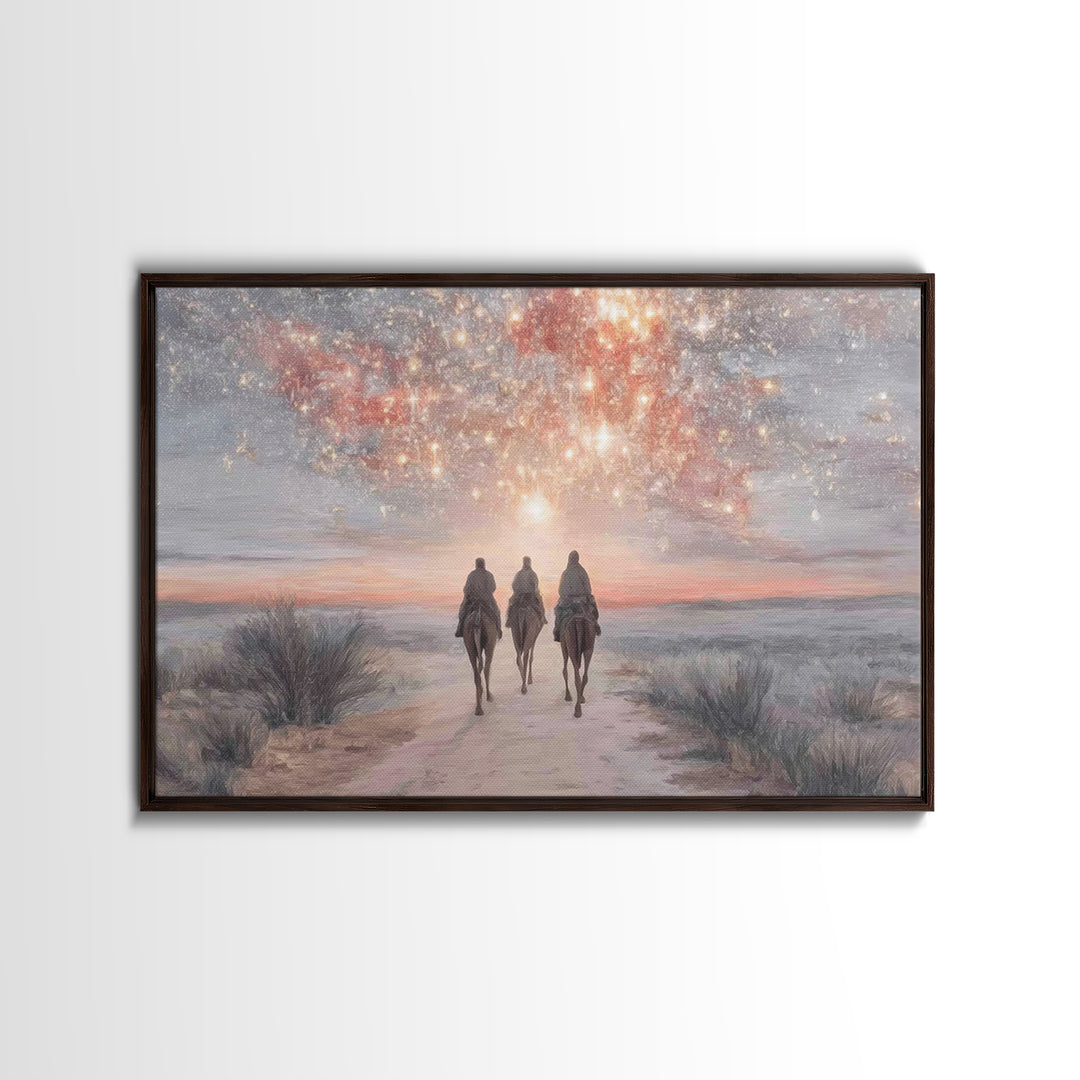 The Guiding Star – Framed Canvas Print – Christian Wall Art – Christian Art Canvas – Christian Christmas Art – Xmas Art