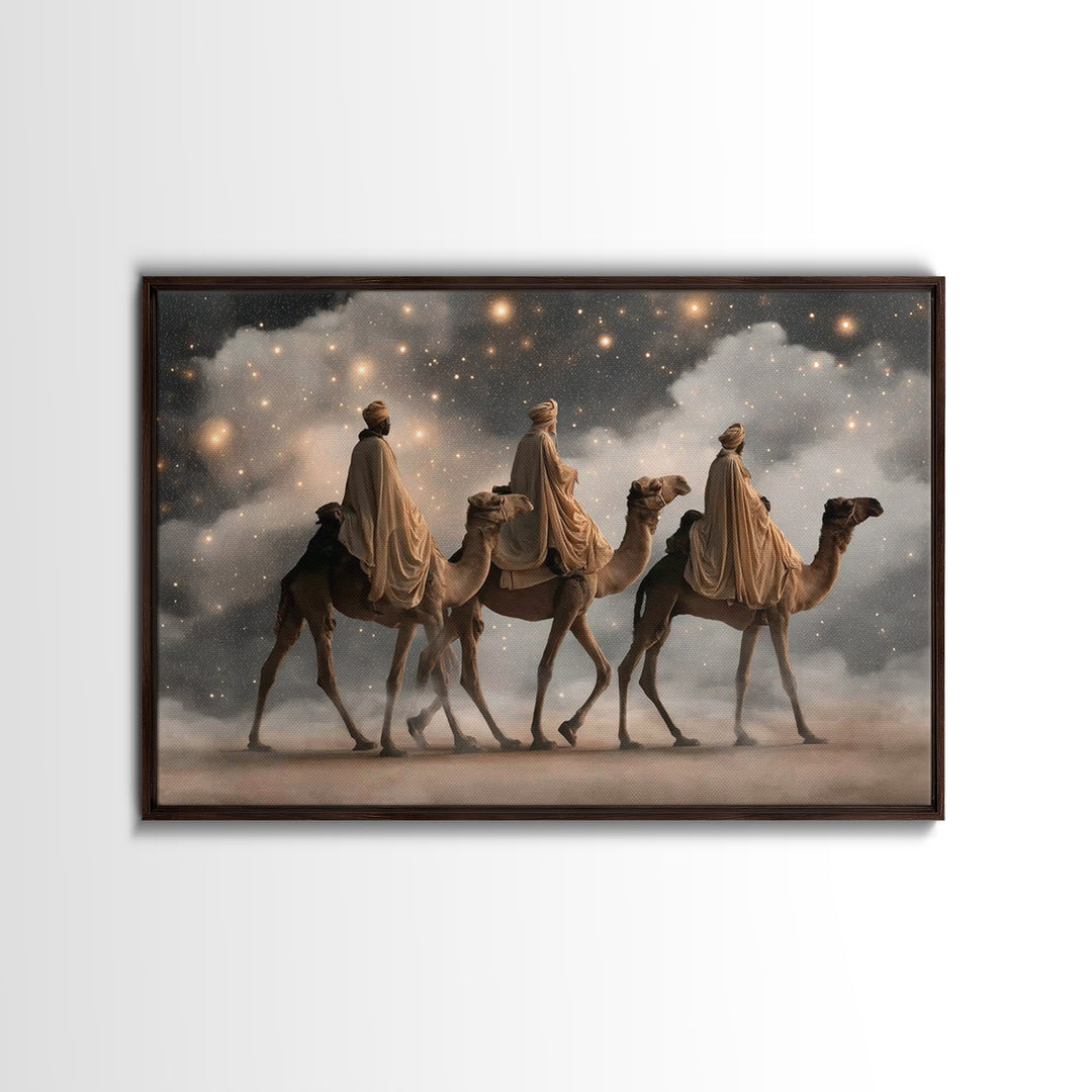 Threefold Glory – Framed Canvas Print – Christian Art Canvas – Christian Wall Art – Christmas Art Prints – Christian Christmas Art – Modern