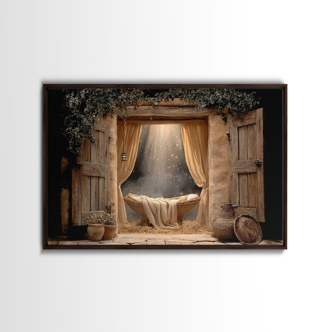 Radiant Messiah | Framed Canvas Print | Christian Christmas Art | Christian Wall Art | Jesus Painting | Christian Art Canvas