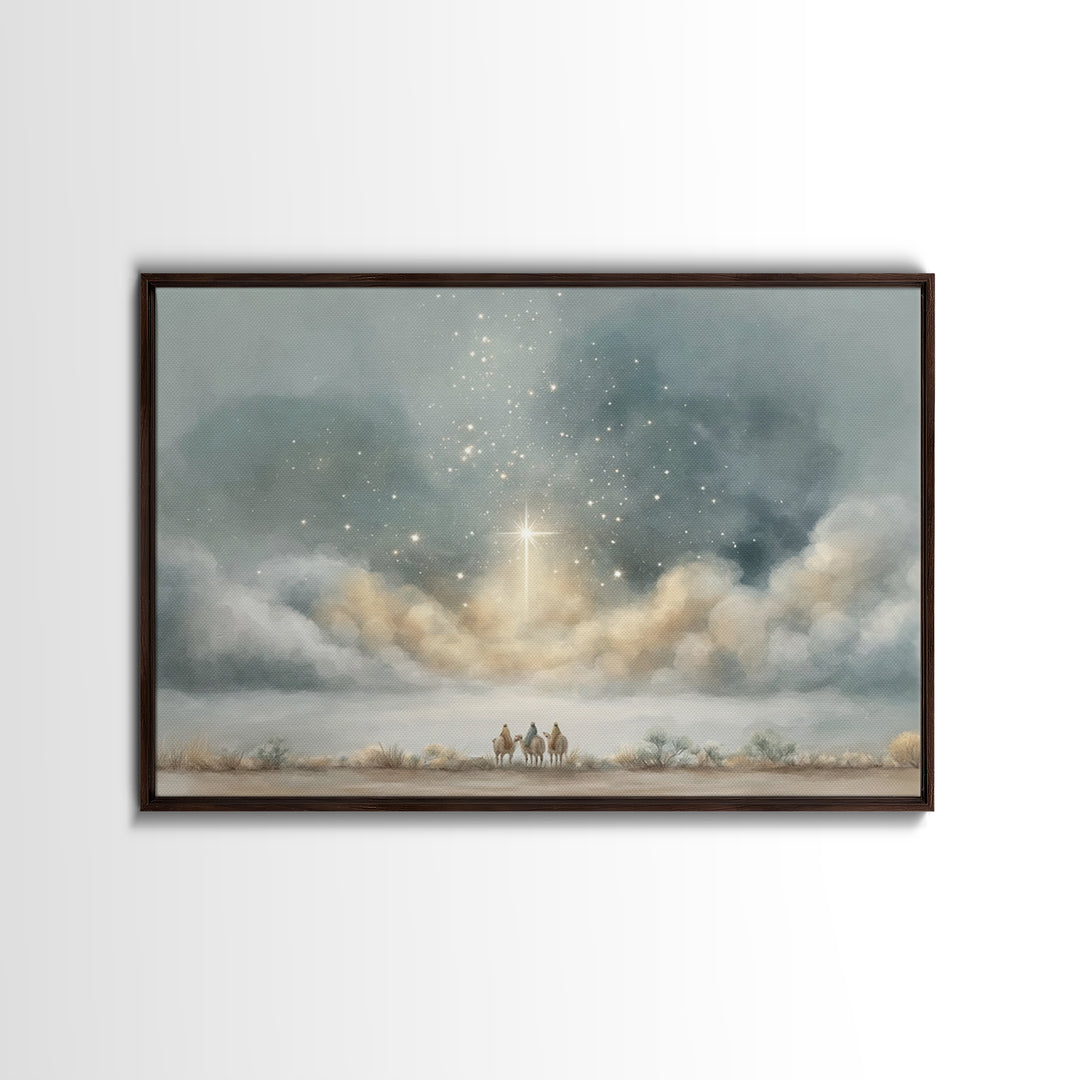Night Of Wonder | Framed Canvas Print | Christian Wall Art | Christian Christmas Art | Christmas Canvas Wall Art | Christian Art Canvas