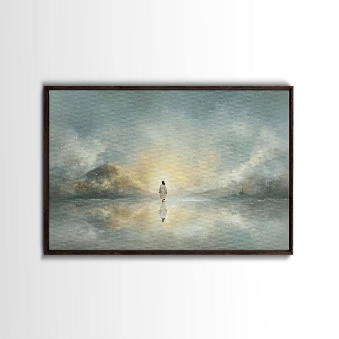Radiant Horizon – Framed Canvas Print – Christian Art Canvas – Jesus Painting – Christian Wall Art – Modern Christian Art