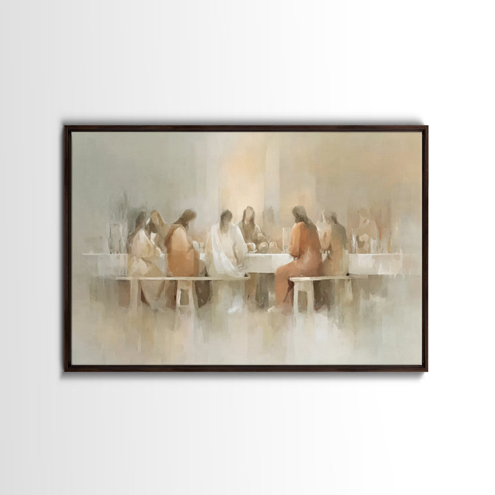 Sacred Table Moment | Framed Canvas Print | Christian Art Canvas | Christian Wall Art | Modern Christian Art | Christian Painting | Christi