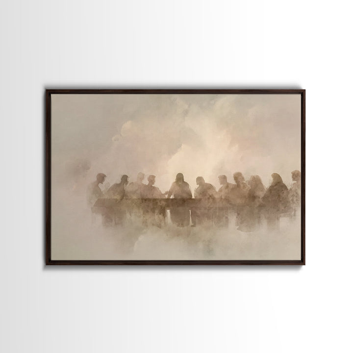 Clouded Communion Stillness – Framed Canvas Print – Christian Art Canvas – Christian Wall Art – Subtle Christian Art – Christian Painting –