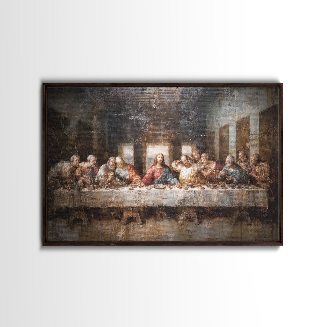Sacred Supper Legacy – Framed Canvas Print – Christian Wall Art – Christian Art Canvas – Vintage Christian Art – Christian Painting – Chris