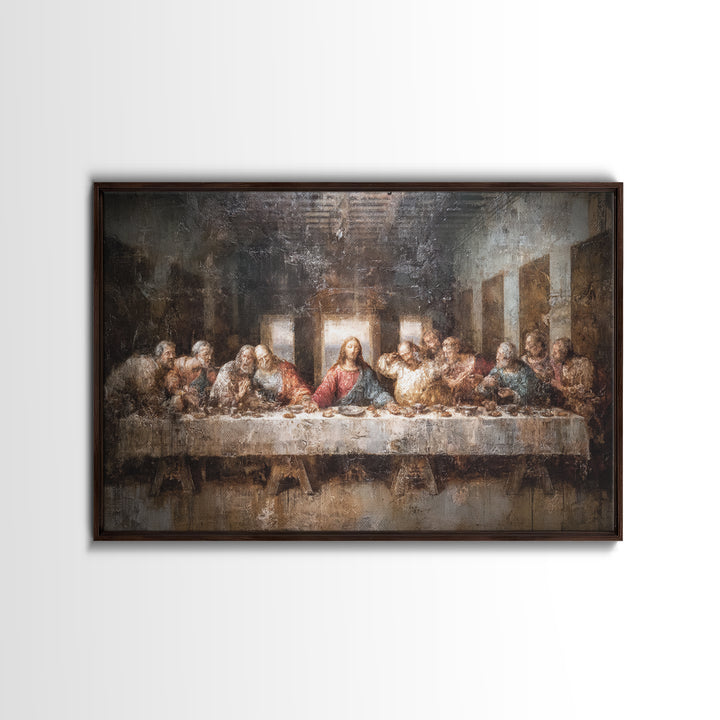Sacred Supper Legacy – Framed Canvas Print – Christian Wall Art – Christian Art Canvas – Vintage Christian Art – Christian Painting – Chris