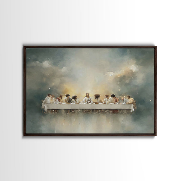 Sanctuary Gathering | Framed Canvas Print | Christian Art Canvas | Christian Wall Art | Christian Christmas | Jesus Painting | Christian Gi