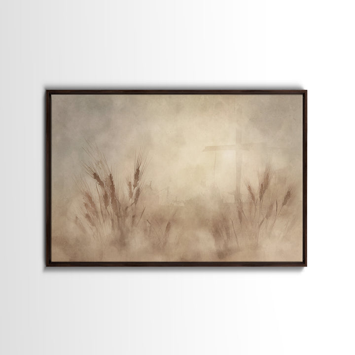 Table Of Grace - Framed Canvas Print - Christian Art Print - Christian Wall Art - Jesus Painting - Christian Christmas Art - Christian Deco