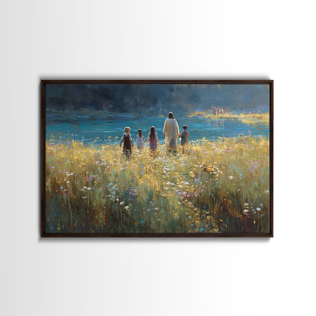 Dawn Of Peace – Framed Canvas Print – Christian Art Work – Jesus Painting Canvas – Christian Gift Ideas – Christmas Canvas Wall Art